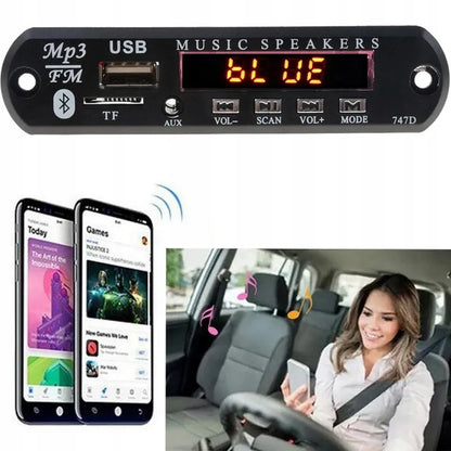 Automobilinis FM siųstuvas Bluetooth modulis MP3 grotuvas AUX USB su nuotolinio valdymo pulteliu
