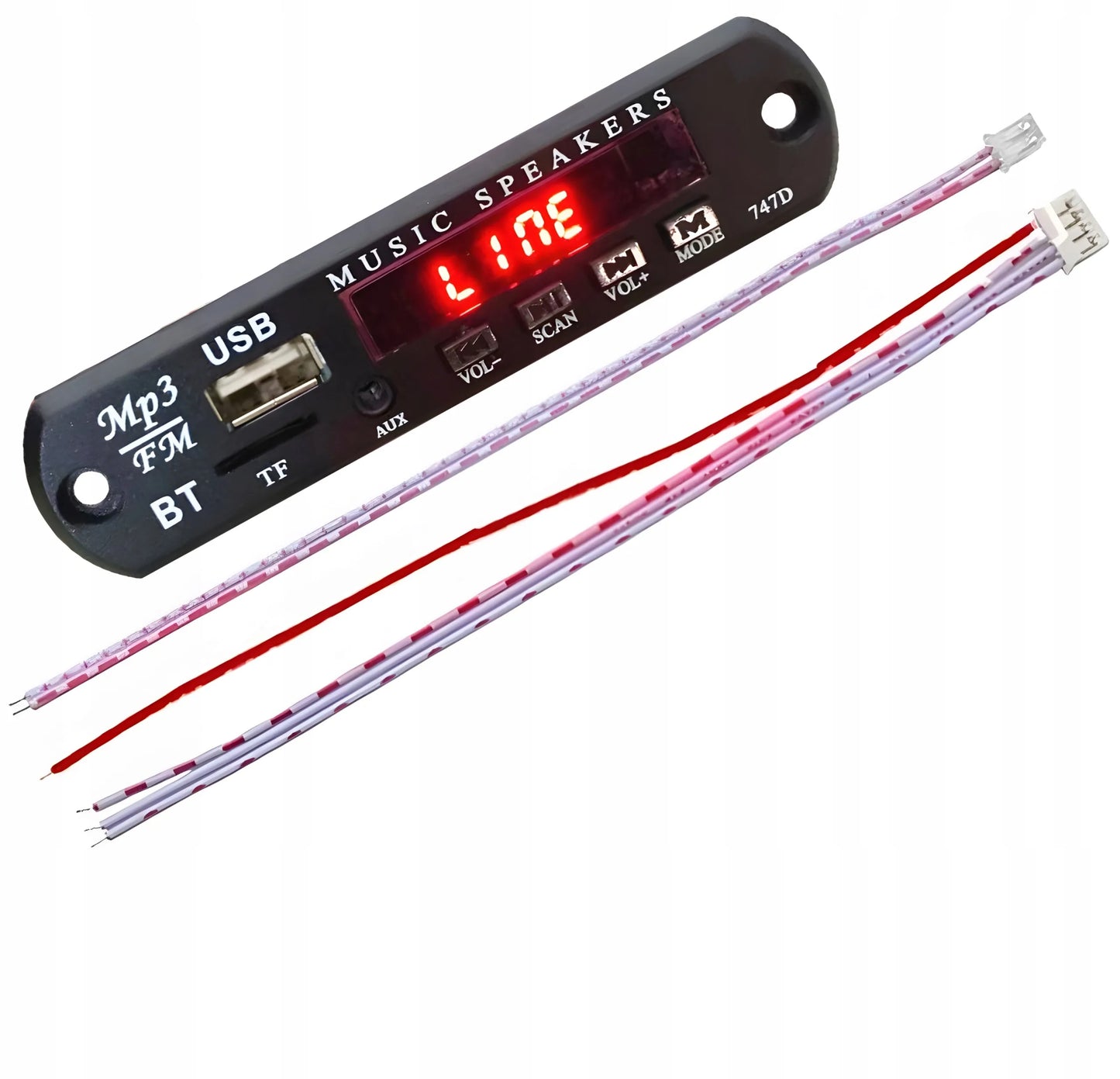 Automobilinis FM siųstuvas Bluetooth modulis MP3 grotuvas AUX USB su nuotolinio valdymo pulteliu