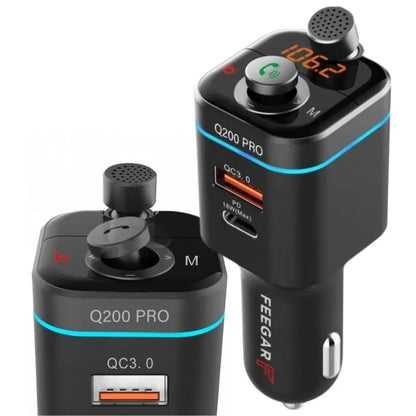 Automobilinis FM siųstuvas Feegar Q200 Pro