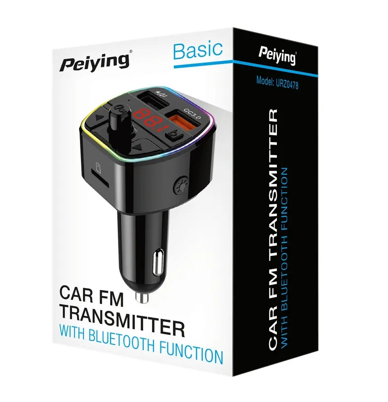 Automobilinis FM siųstuvas su „Bluetooth“ funkcija URZ0478 PEIYING