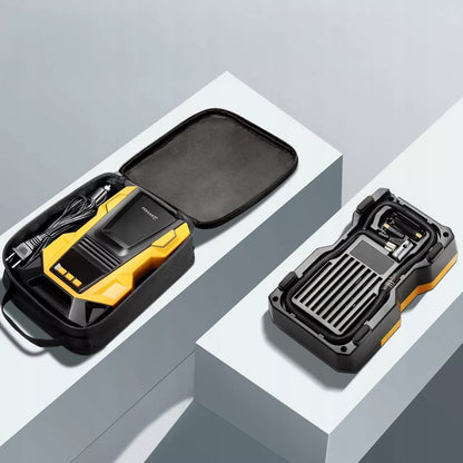 Automobilinis kompresorius 12V 230V Feegar, nešiojamas siurblys padangoms su LED