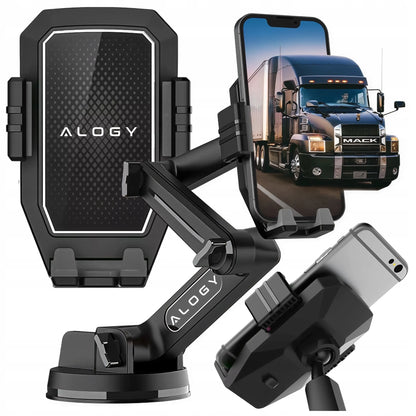 Automobilinis laikiklis Alogy telefonui 7.2" TIR sunkvežimiui, autobusui, ekskavatoriui su tvirta fiksacija
