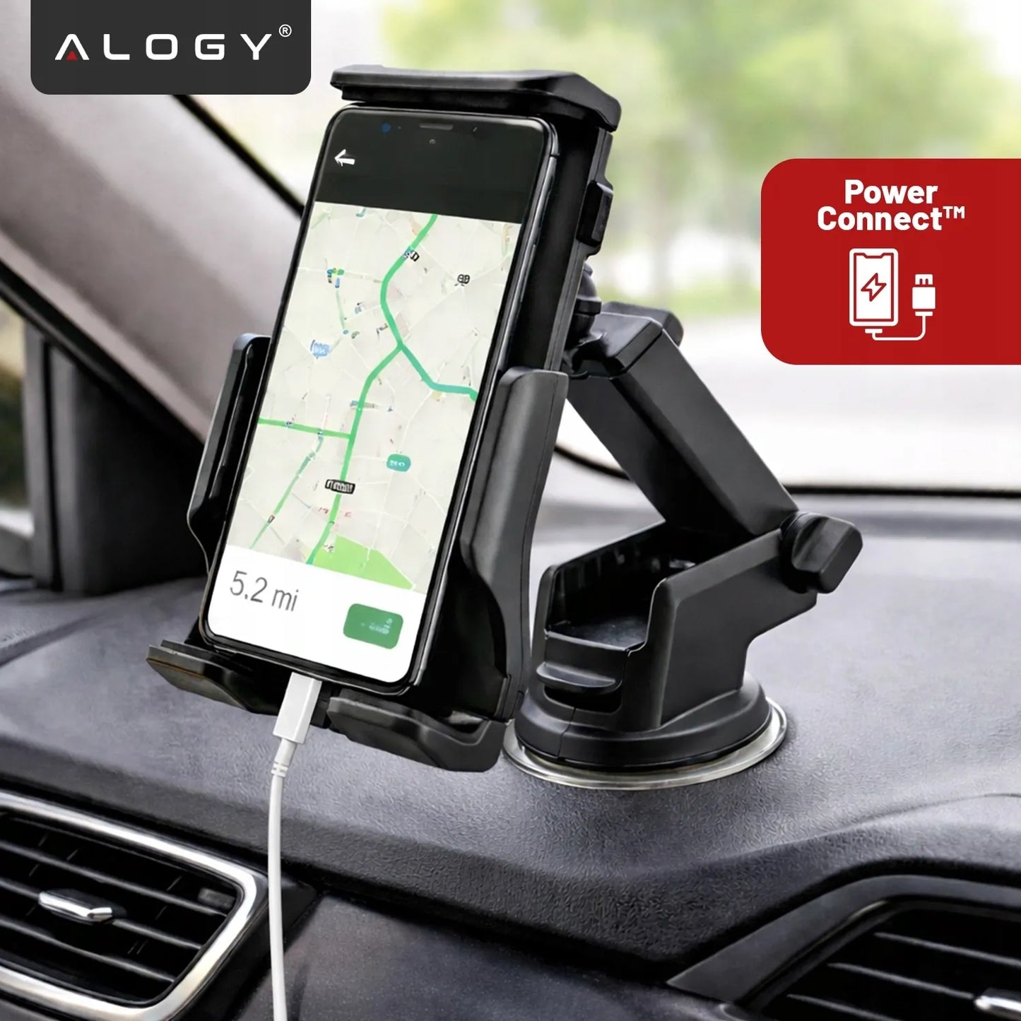 Automobilinis laikiklis telefonui ir planšetei ant stiklo arba prietaisų skydelio, reguliuojamas, besisukantis, tvirtas