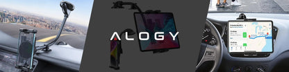 Automobilinis laikiklis telefonui planšetei ant stiklo ir prietaisų skydelio Alogy SteadyRide™ Juodas