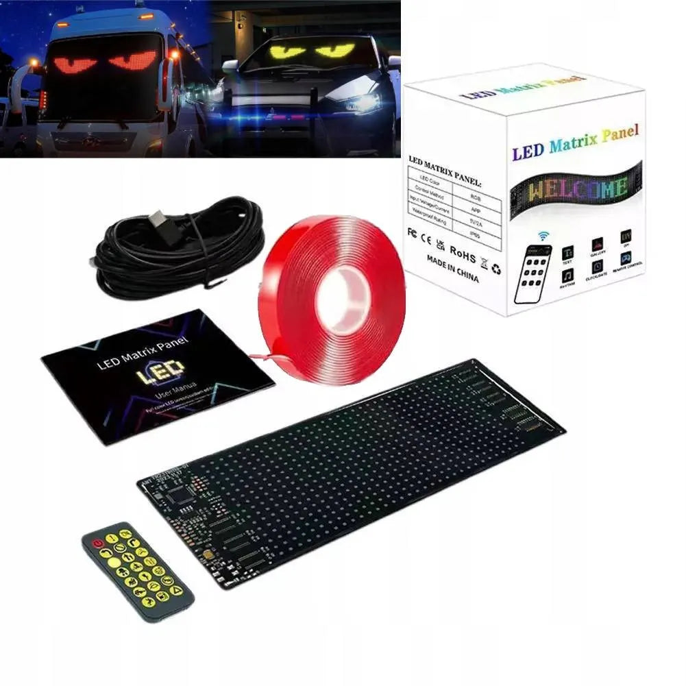 Automobilinis lankstus LED ekranas „Diabelskie oczy“, 120 × 595 mm, sunkvežimiui
