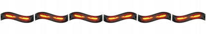 Automobilinis LED ekranas – 2 vnt. „Devil Eyes“, 59 × 12 cm, RGB matrica, USB