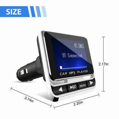 Automobilinis MP3 FM siųstuvas FM12B BT USB įkroviklis radijo imtuvas LCD