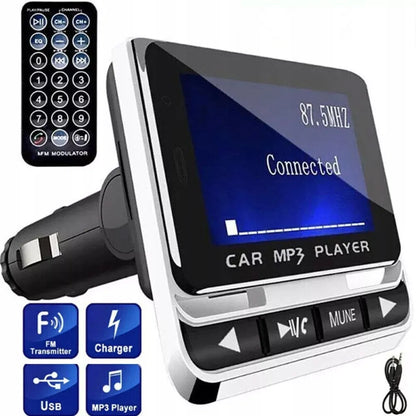 Automobilinis MP3 FM siųstuvas FM12B BT USB įkroviklis radijo imtuvas LCD