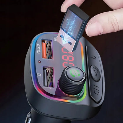 Automobilinis MP3 grotuvas „Bluetooth“ su greituoju USB įkrovikliu