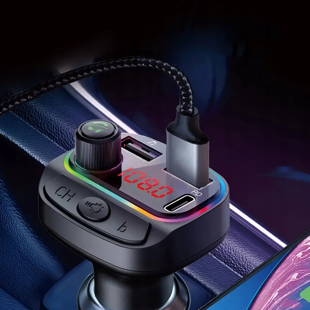 Automobilinis MP3 grotuvas „Bluetooth“ su greituoju USB įkrovikliu