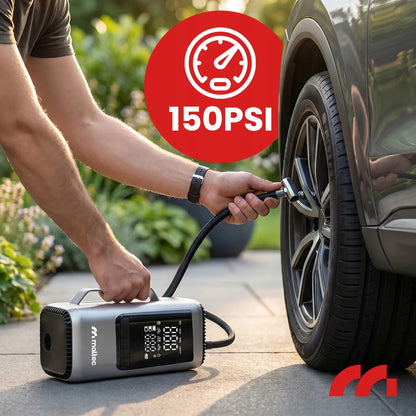 Automobilinis paleidiklis Jump Starter, 1000A, su kompresoriumi, maitinimo banku ir LED apšvietimu, dėkle