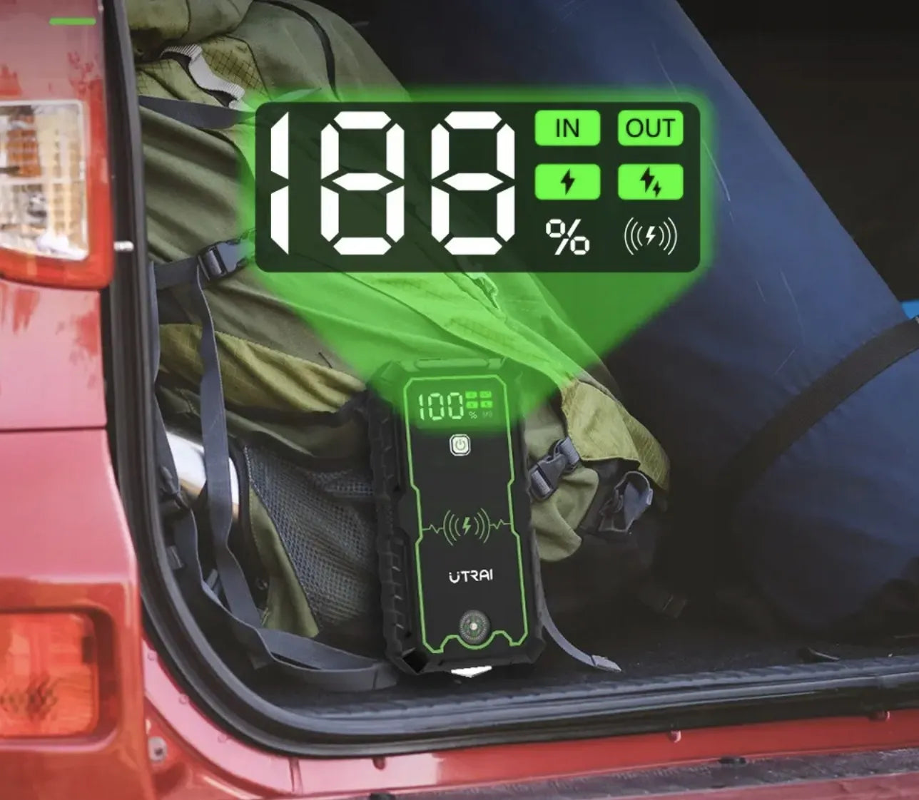 Automobilinis paleidiklis Utrai Jstar One Pro 2500A 12V su išorine baterija