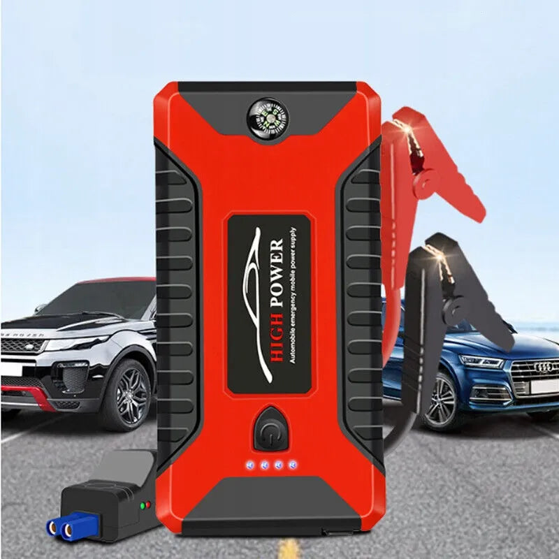 Automobilinis paleidimo įrenginys „Power Bank Jump Starter“, 12 V, LCD ekranas, 99 800 mAh