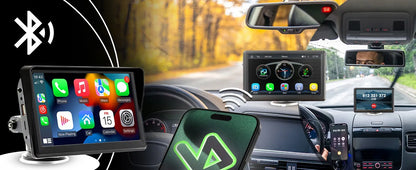 Automobilinis radijas 7 colių Android Apple CarPlay atbulinės eigos kamera multimedija