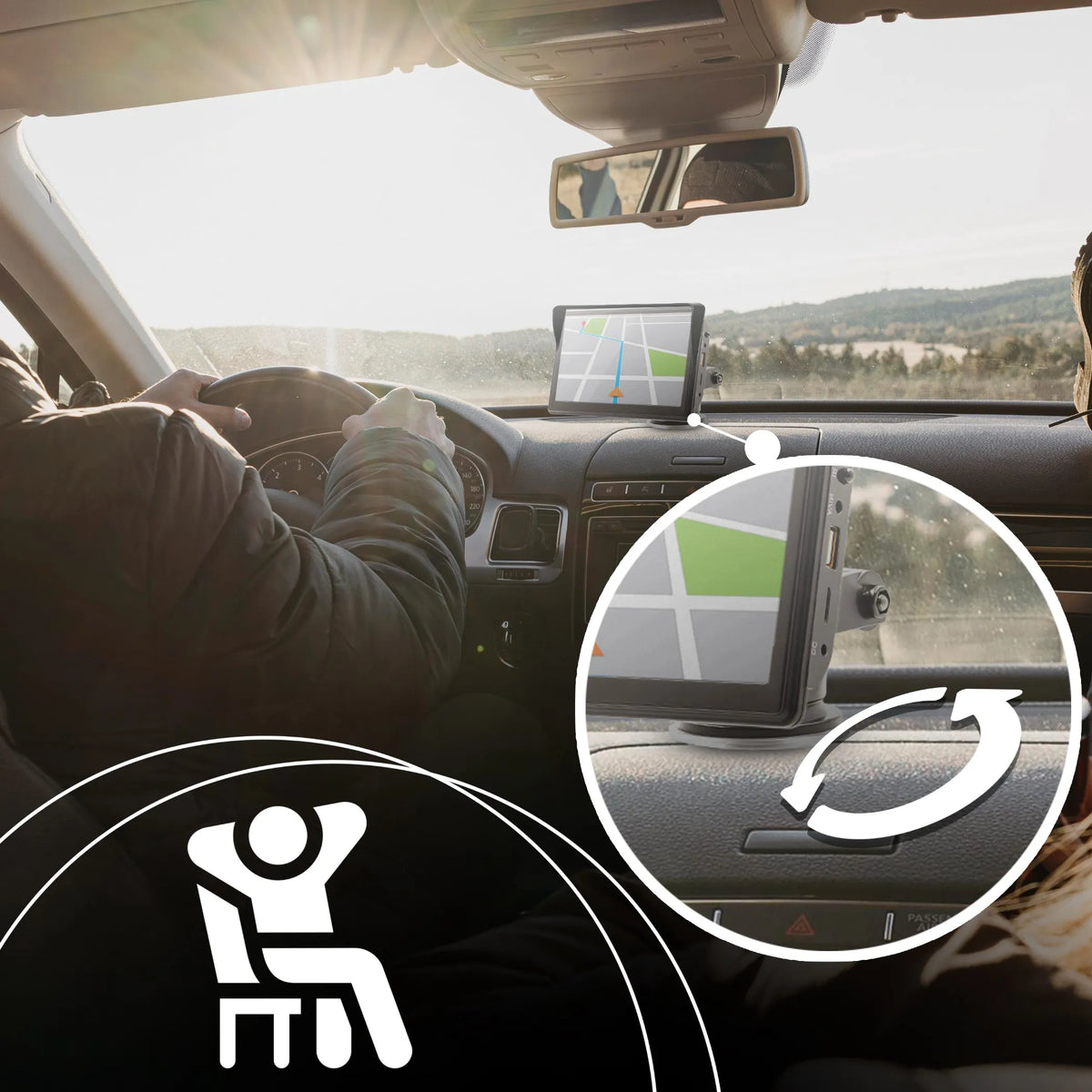 Automobilinis radijas 7 colių Android Apple CarPlay atbulinės eigos kamera multimedija