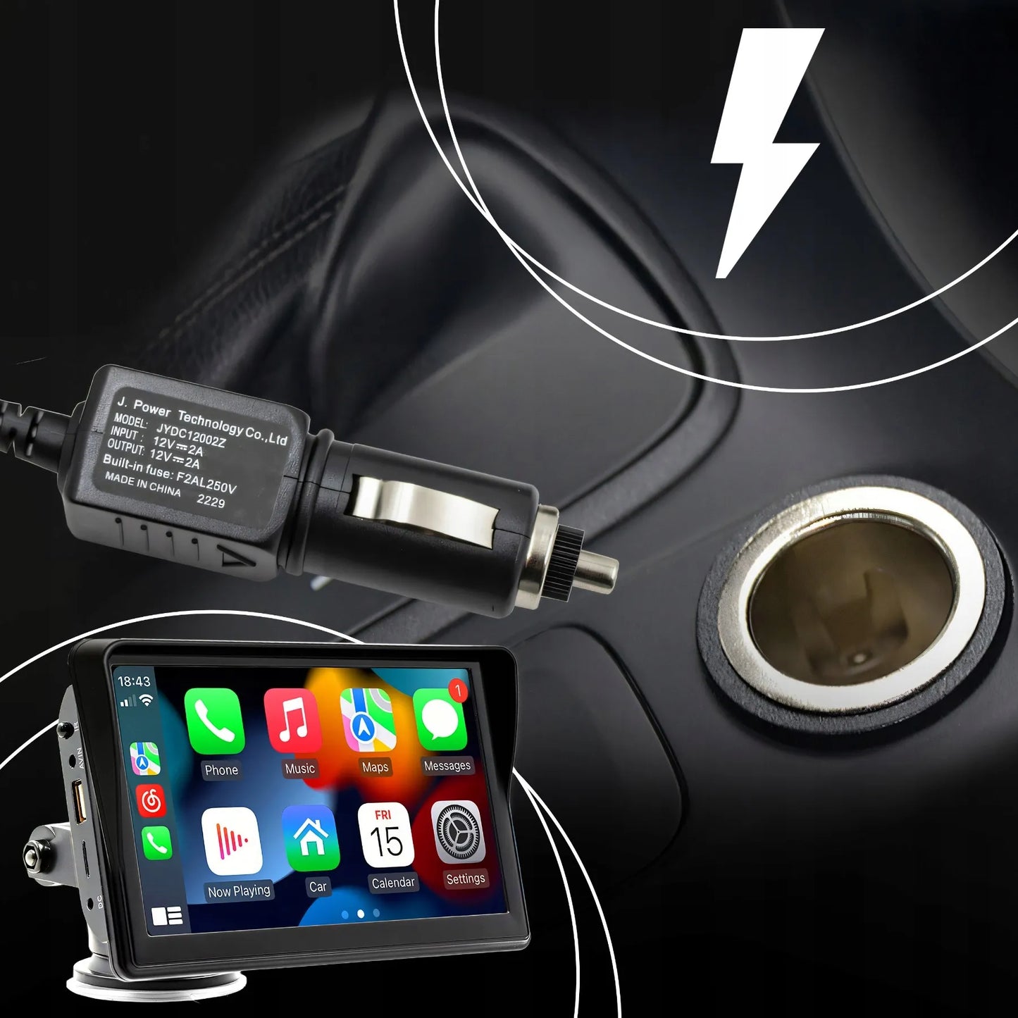 Automobilinis radijas 7 colių Android Apple CarPlay atbulinės eigos kamera multimedija