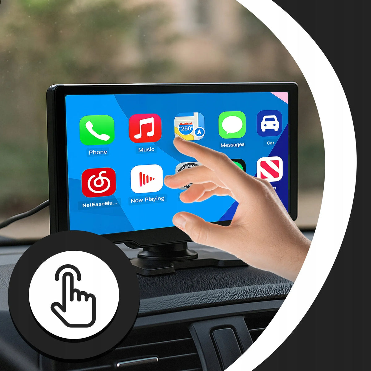 Automobilinis radijas RETOO ER1078, 10.26 colių ekranas, Android Auto, Apple CarPlay