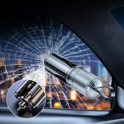 Automobilinis saugos plaktukas langams daužyti ir saugos diržams pjauti - raktų pakabukas