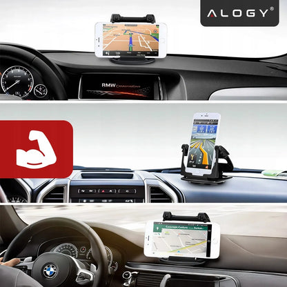 Automobilinis telefono laikiklis Alogy DriveMount™ - ant prietaisų skydelio, sukamasis 360°