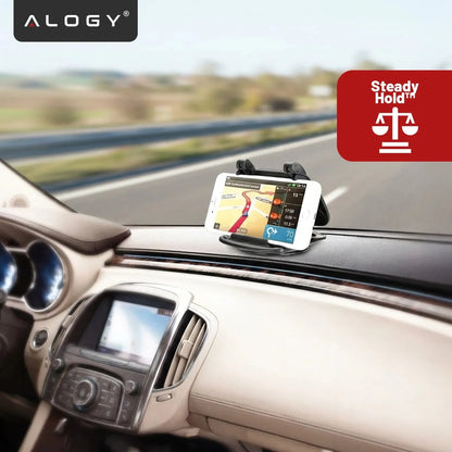 Automobilinis telefono laikiklis Alogy DriveMount™ - ant prietaisų skydelio, sukamasis 360°