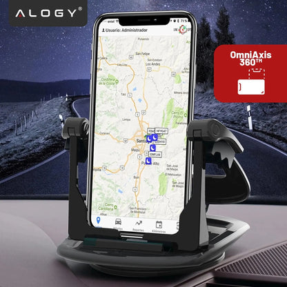 Automobilinis telefono laikiklis Alogy DriveMount™ - ant prietaisų skydelio, sukamasis 360°
