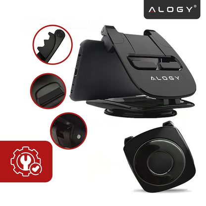 Automobilinis telefono laikiklis Alogy DriveMount™ - ant prietaisų skydelio, sukamasis 360°