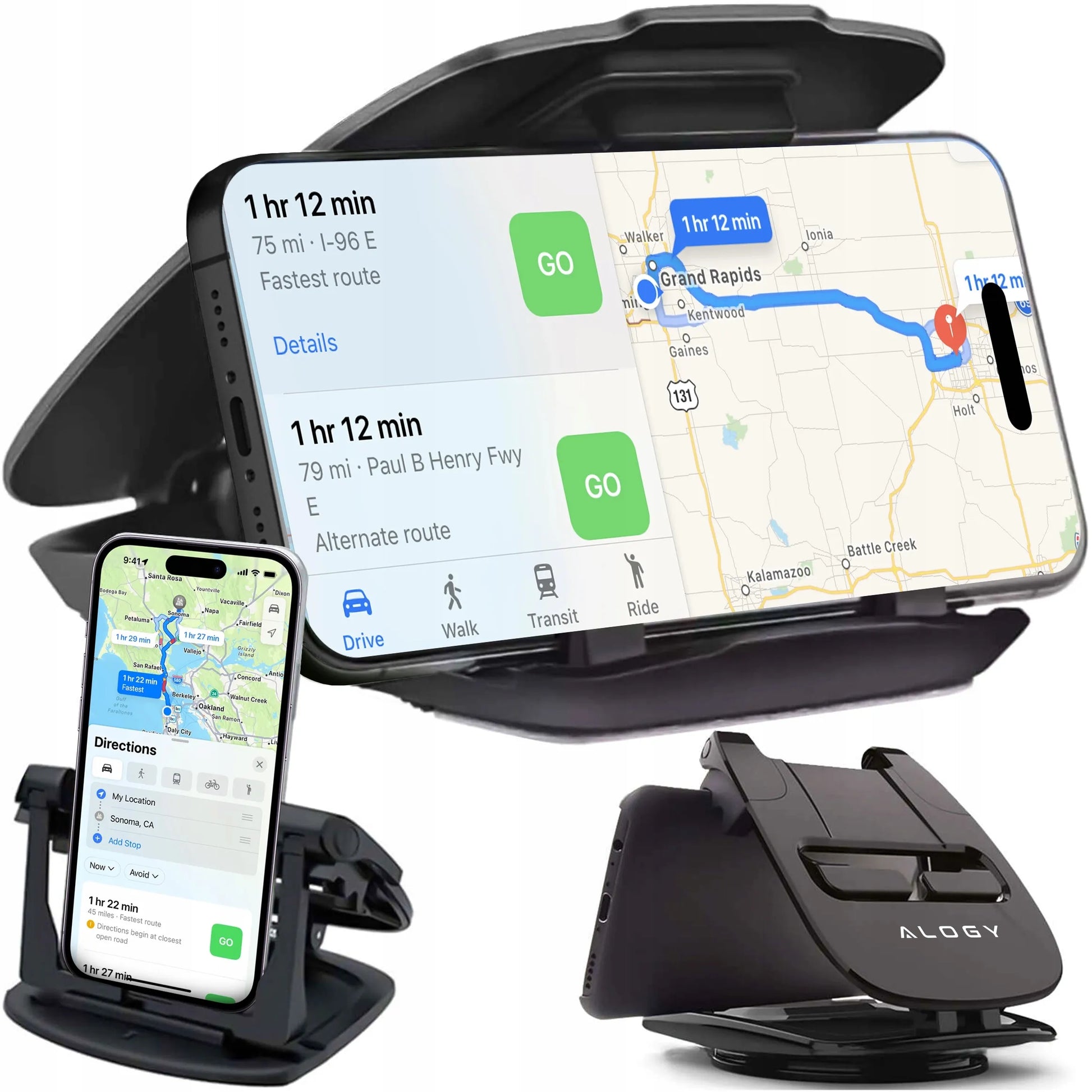 Automobilinis telefono laikiklis Alogy DriveMount™ - ant prietaisų skydelio, sukamasis 360°