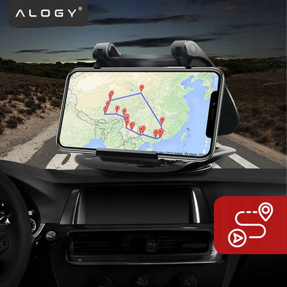 Automobilinis telefono laikiklis Alogy DriveMount™ - ant prietaisų skydelio, sukamasis 360°