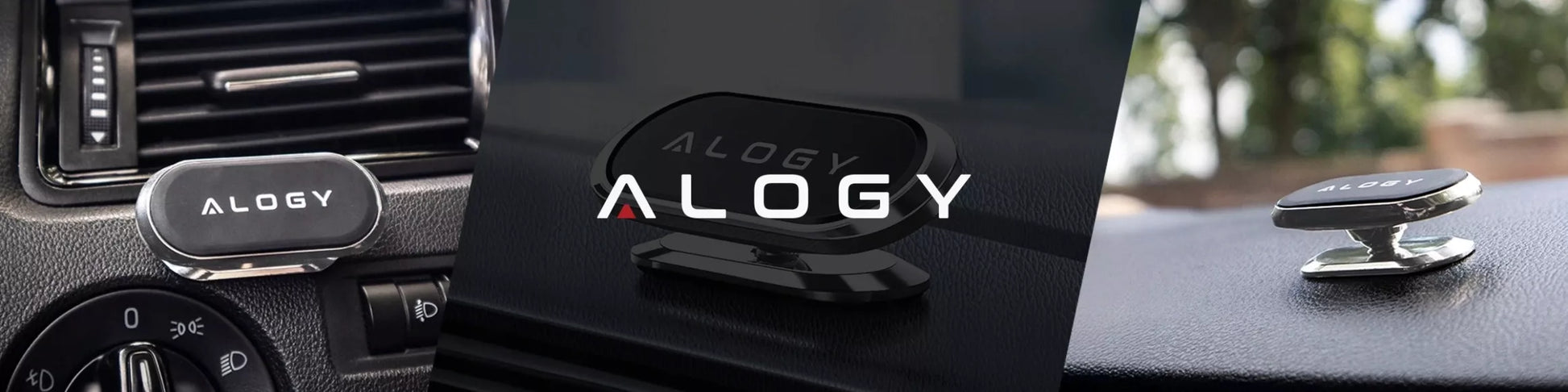 Automobilinis telefono laikiklis ant prietaisų skydelio Alogy stiprus magnetinis laikiklis