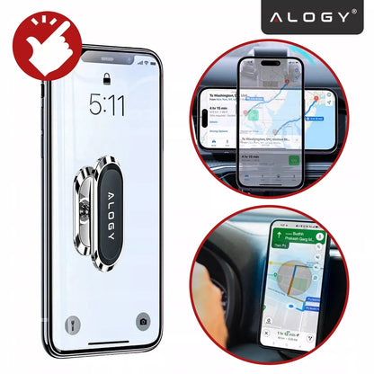 Automobilinis telefono laikiklis ant prietaisų skydelio Alogy stiprus magnetinis laikiklis