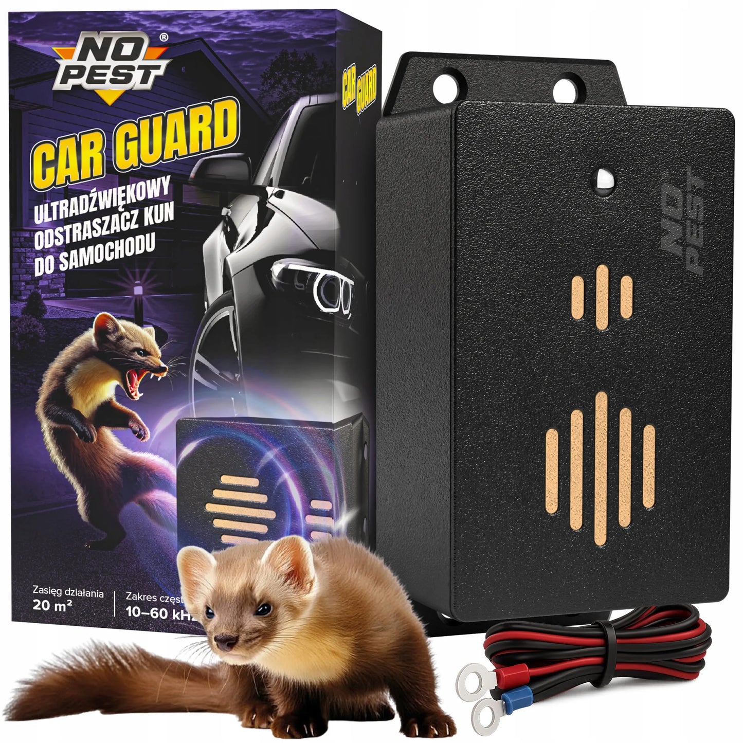 Automobilinis ultragarsinis graužikų, kiaunių ir žiurkių atbaidiklis Car Guard No Pest