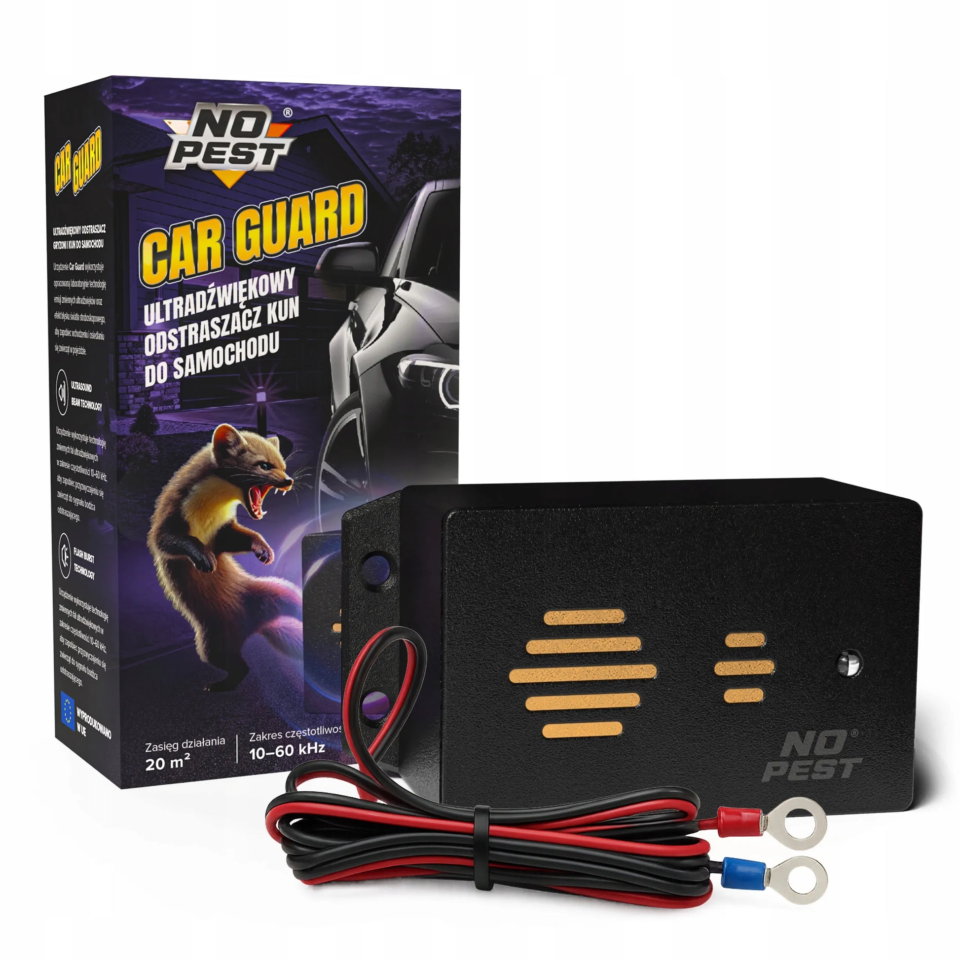 Automobilinis ultragarsinis graužikų, kiaunių ir žiurkių atbaidiklis Car Guard No Pest