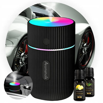 Automobilinis USB LED drėkintuvas – kvapas automobiliui | Aromaterapinis difuzorius