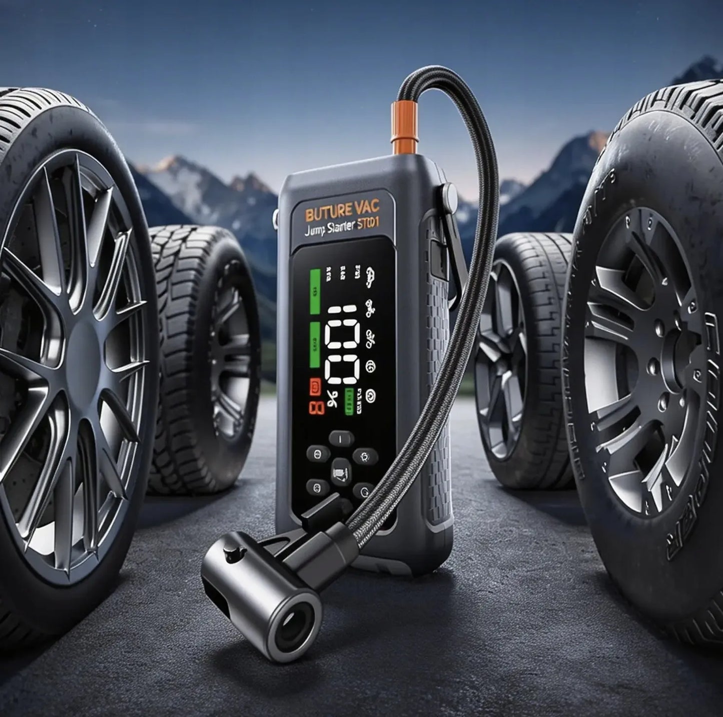 Automobilinis užvedimo įrenginys su kompresoriumi Buture ST001, 5000A, 150 PSI