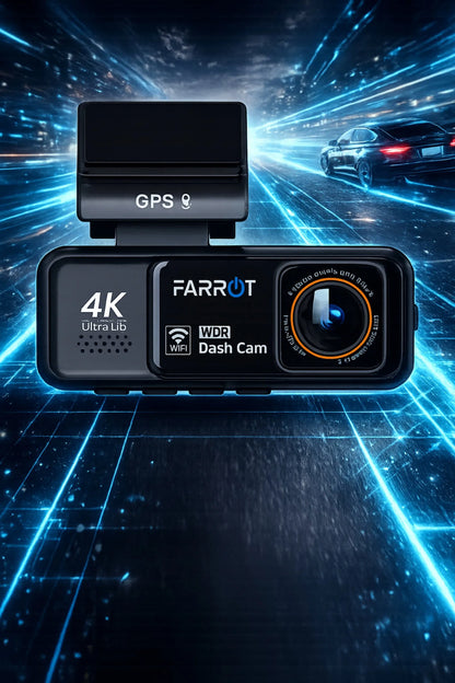 Automobilinis vaizdo registratorius 4K GPS Wi-Fi kamera priekyje ir gale ADAS G-jutiklis