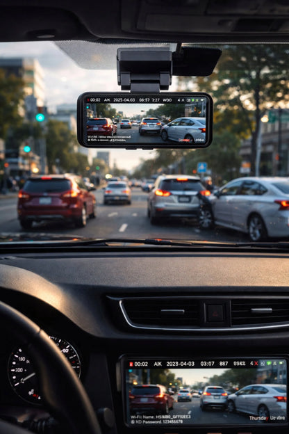 Automobilinis vaizdo registratorius 4K GPS Wi-Fi kamera priekyje ir gale ADAS G-jutiklis