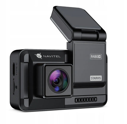 Automobilinis vaizdo registratorius NAVITEL R480 2K DUAL, magnetinis laikiklis, SONY jutiklis