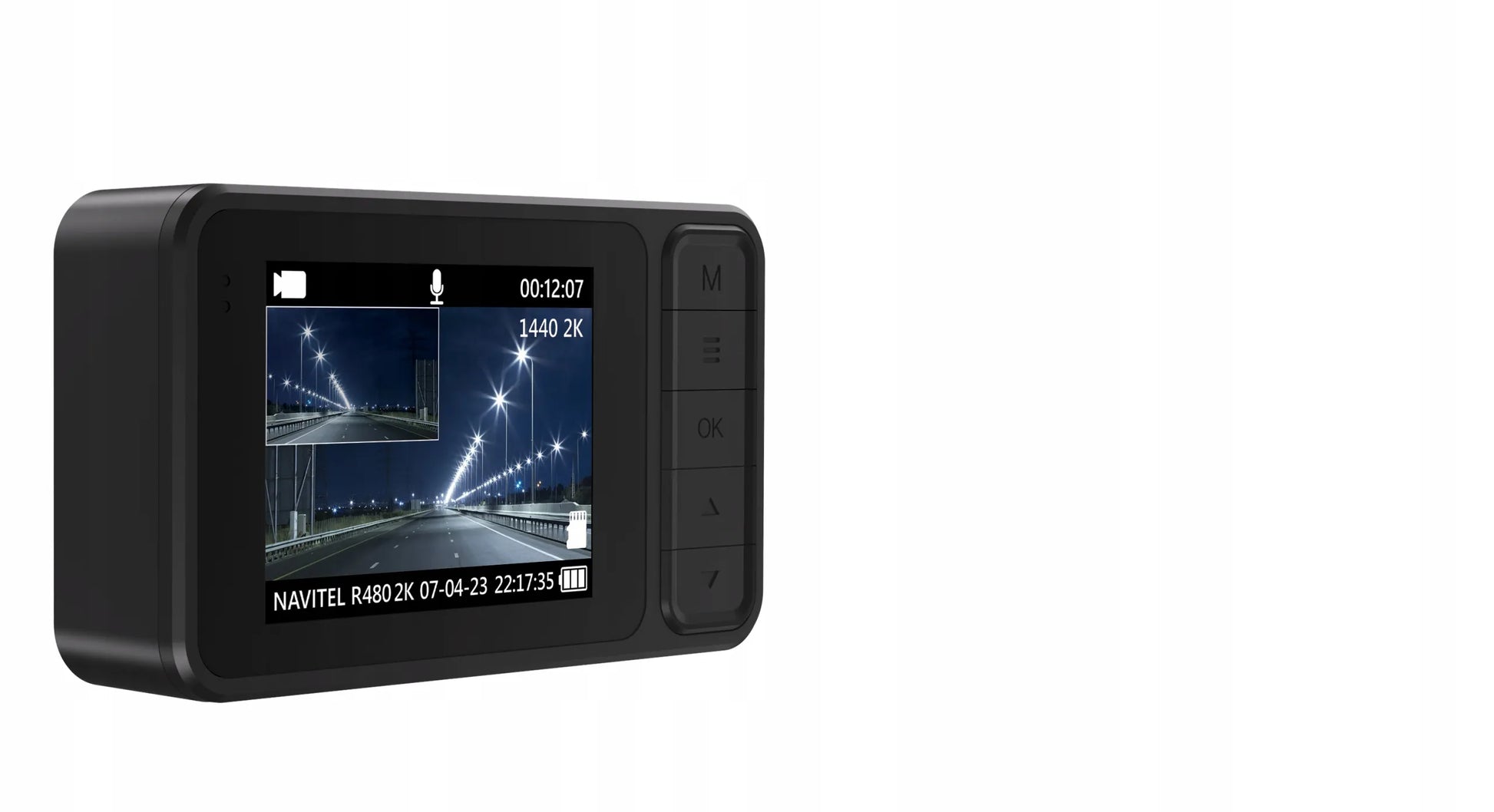 Automobilinis vaizdo registratorius NAVITEL R480 2K DUAL, magnetinis laikiklis, SONY jutiklis