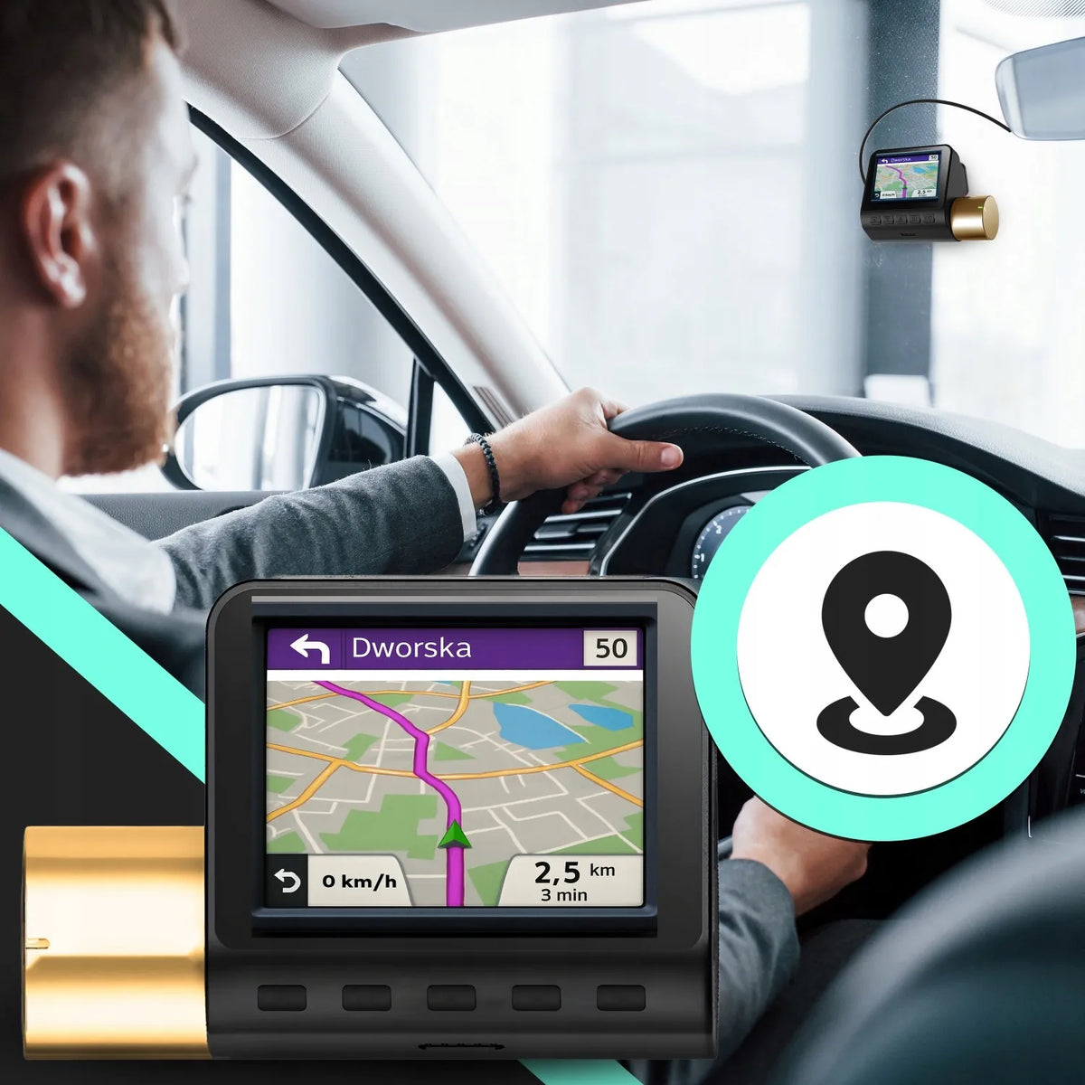 Automobilinis vaizdo registratorius RETOO Full HD su GPS ir G-Sensor