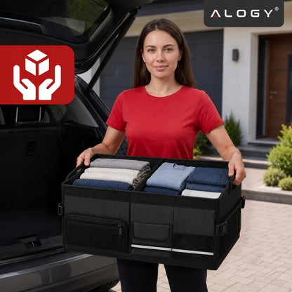 Automobilio bagažinės organizatorius krepšys Alogy 60L sulankstomas