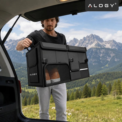 Automobilio bagažinės organizatorius krepšys Alogy 60L sulankstomas