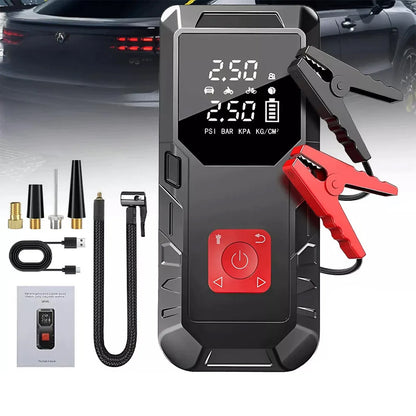 Automobilio paleidimo įrenginys 12 V, „booster“ su oro pompa