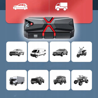 Automobilio užvedimo įrenginys 8000 mAh automobilinis išorinis akumuliatorius