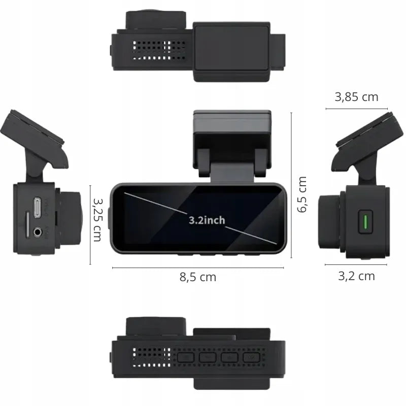 Automobilio vaizdo registratorius priekis galas 4K GPS WiFi atbulinės eigos kamera 2K ADAS BSD PARKAVIMAS