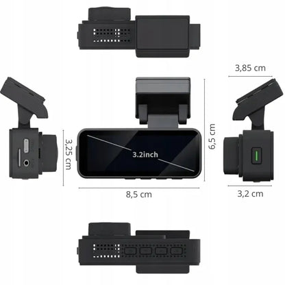 Automobilio vaizdo registratorius priekis galas 4K GPS WiFi atbulinės eigos kamera 2K ADAS BSD PARKAVIMAS