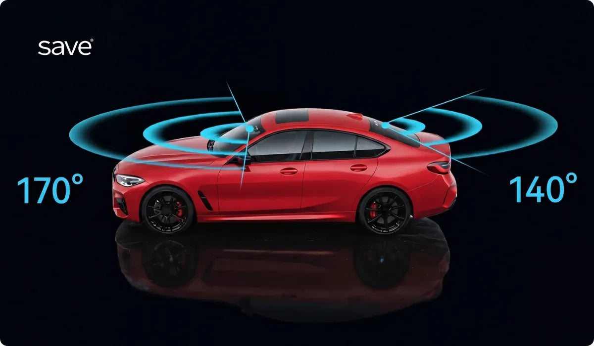 Automobilio vaizdo registratorius Save A4 4K Wi-Fi su galinio vaizdo kamera