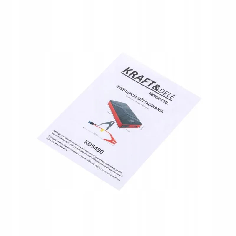 Automobilių paleidiklis Kraft&Dele KD5490 800A 10000 mAh išorinė baterija