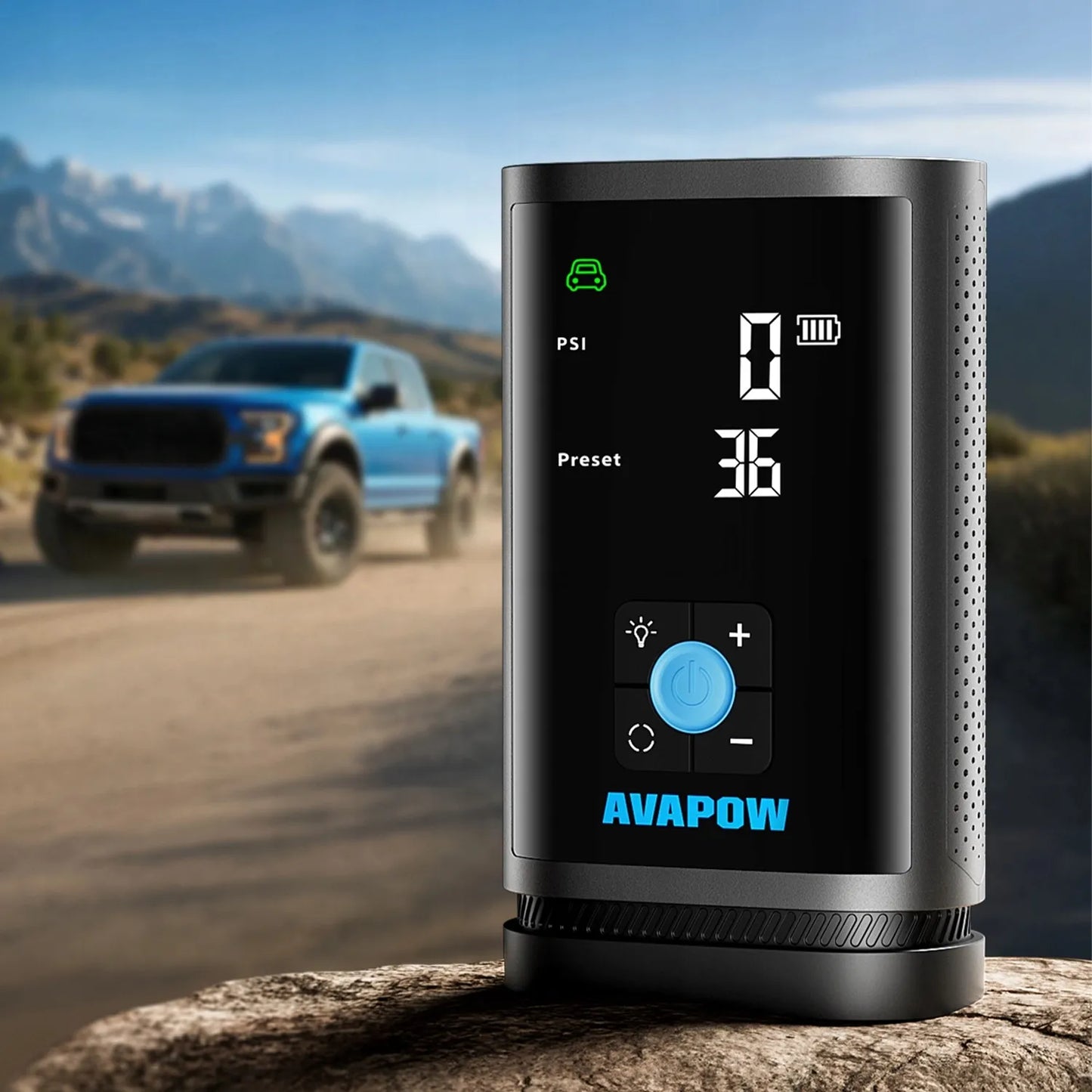 AVAPOW JP3 12V 3000A 59,2Wh 16000mAh automobilinis užvedimo įrenginys su kompresoriumi
