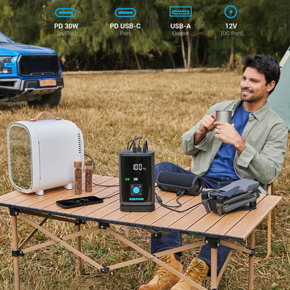 AVAPOW JP3 12V 3000A 59,2Wh 16000mAh automobilinis užvedimo įrenginys su kompresoriumi