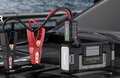 AVAPOW T8 MAX profesionalus 6000 A paleidimo įrenginys